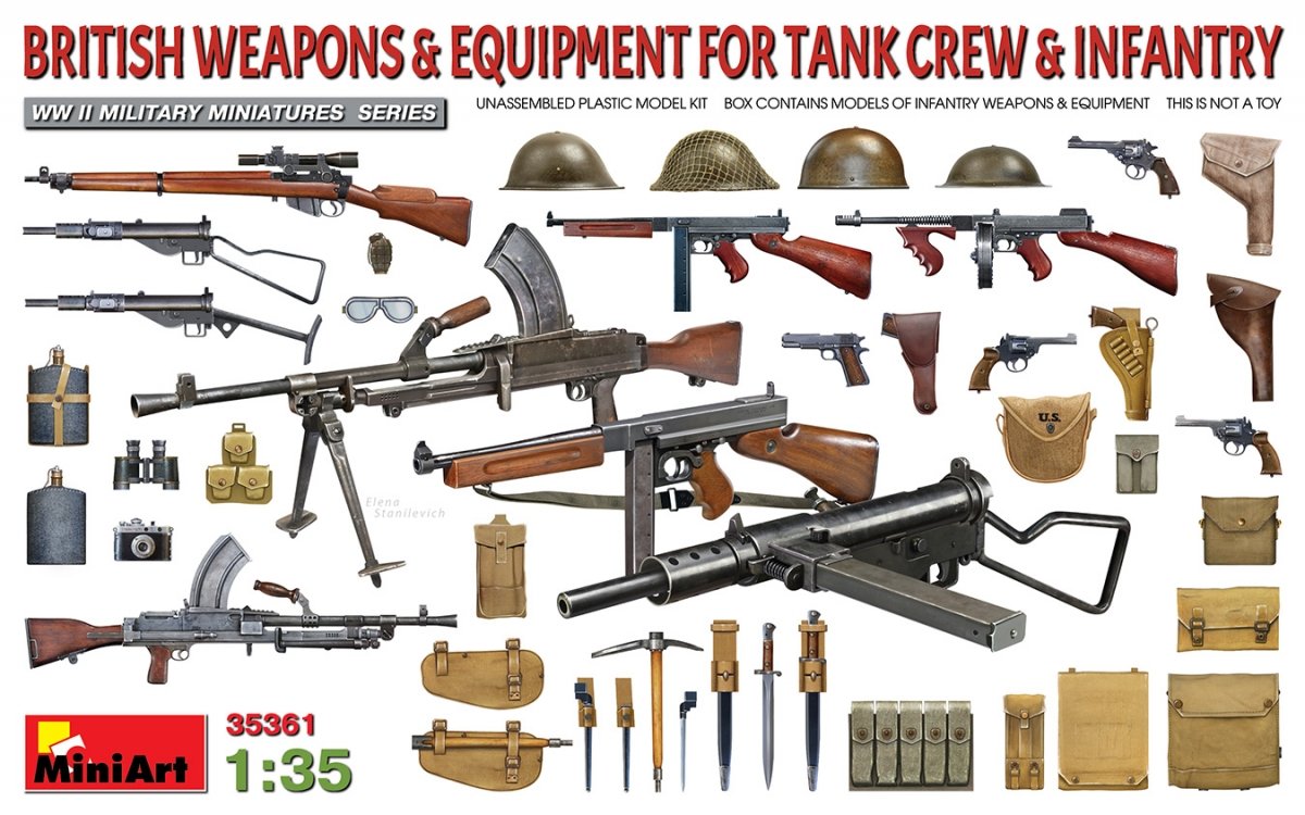 MiniArt 35361 Armes et équipements britanniques pour équipages de chars et infanterie 1/35