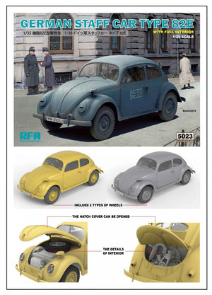 Rye Field, modèle 5023, voiture d&amp;#39;état-major allemande type 82E avec intérieur complet, échelle 1/35