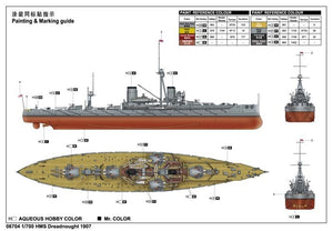 Trumpeter 06704 HMS DeadNought 1907 1/700 – zdjęcie 4