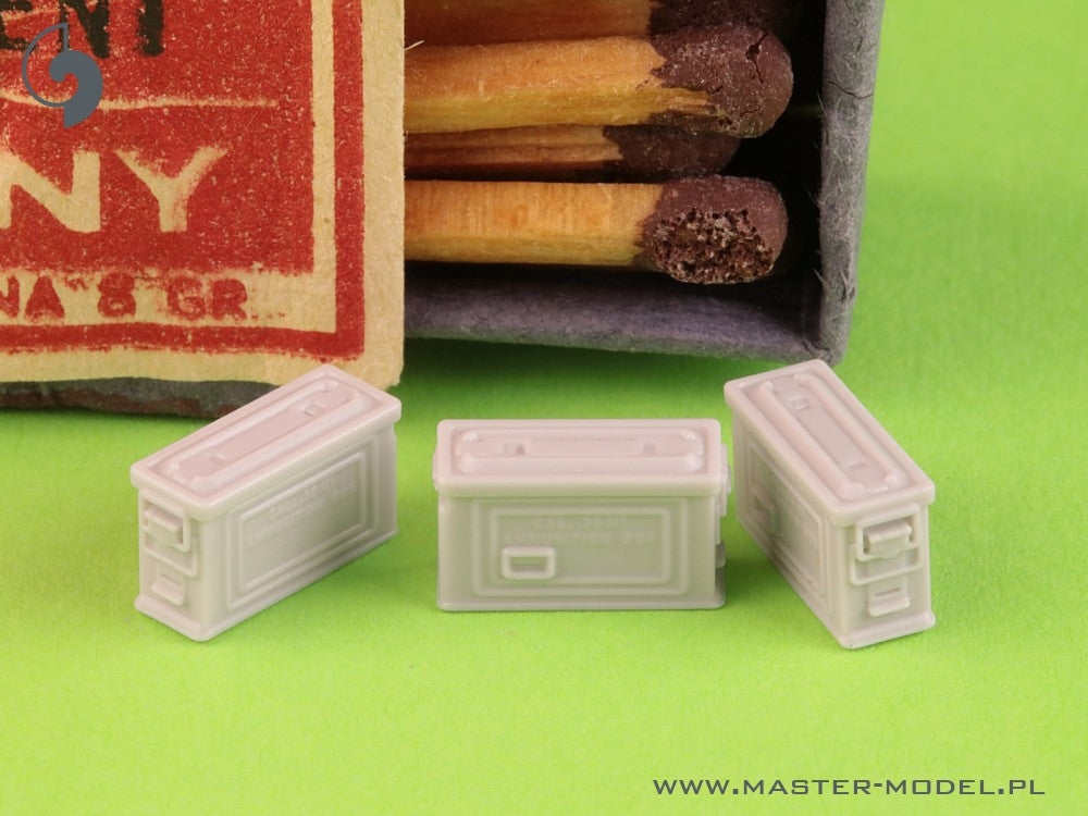 Boîtes de munitions Master GM-35-091 M1 pour fusil Browning M1919 calibre .30 (7,62 mm) (6 pièces) - FERMÉES 1/35 – Bild 2