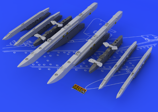 Eduard 648054 Pylônes d&amp;#39;aile Su-25K 1/48
