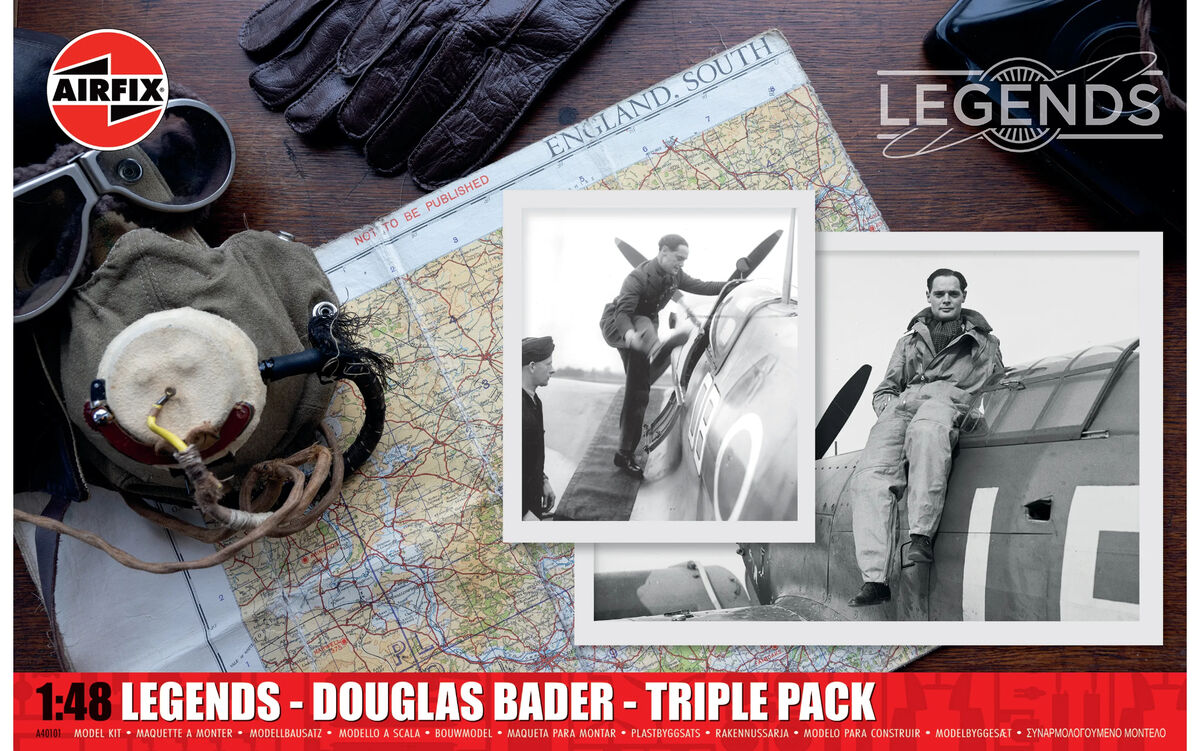 Airfix 40101 Legends - Douglas Bader - Triple Pack - 1/48
