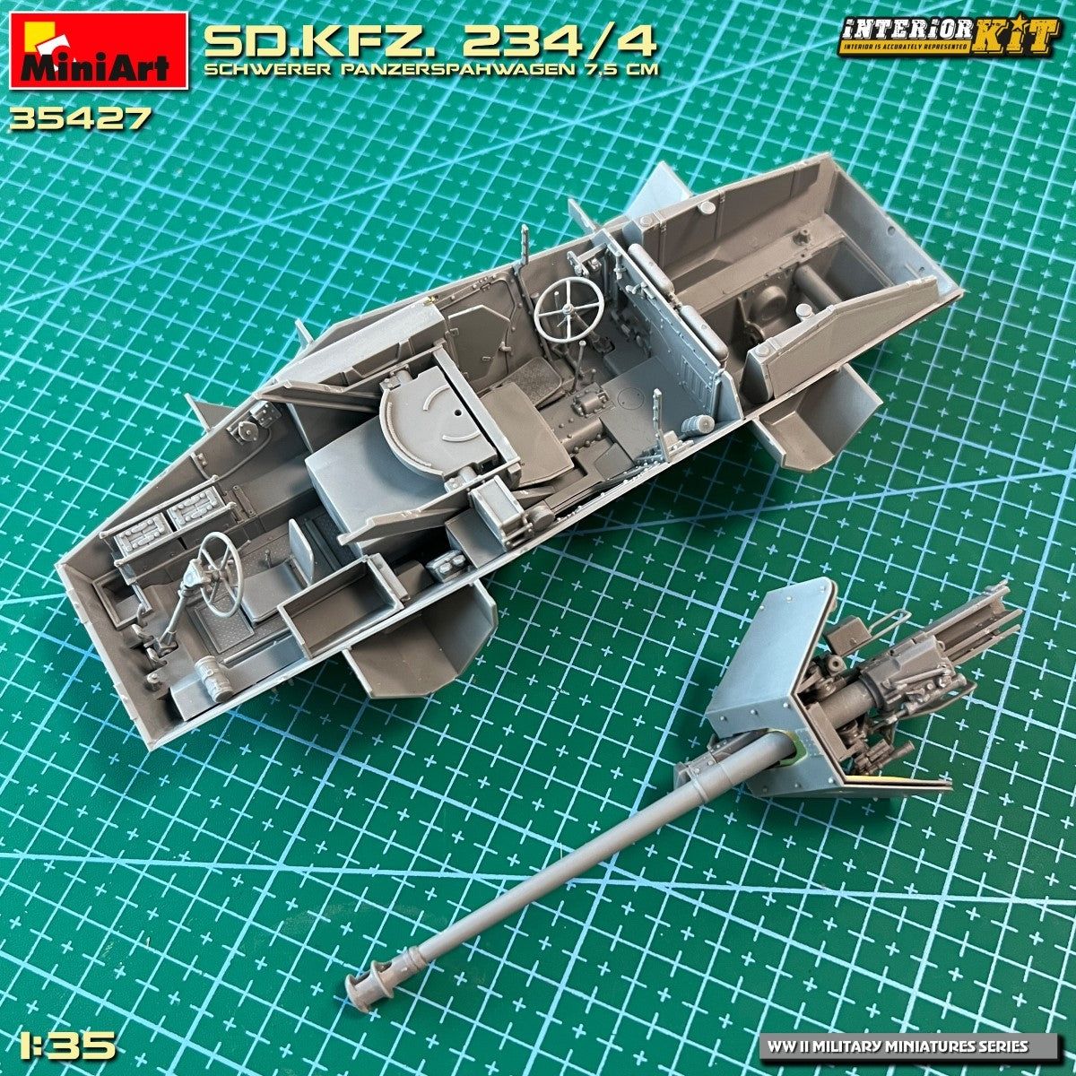 MiniArt 35427 Sd.Kfz. 234/4 SCHWERER PANZERSPÄHWAGEN 7,5 cm. KIT INTÉRIEUR 1/35 – image 5