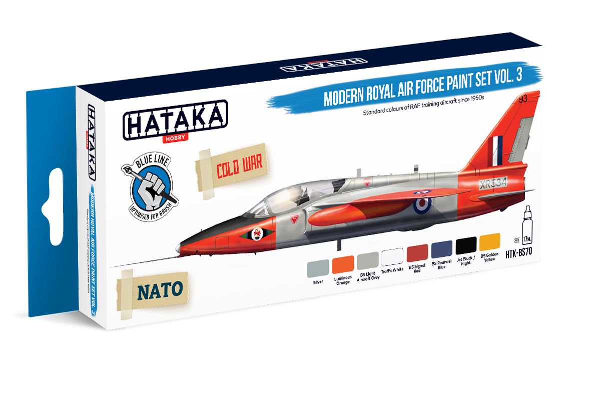Hataka HTK-BS70 Ensemble de peinture moderne Royal Air Force vol. 3 8x17ml