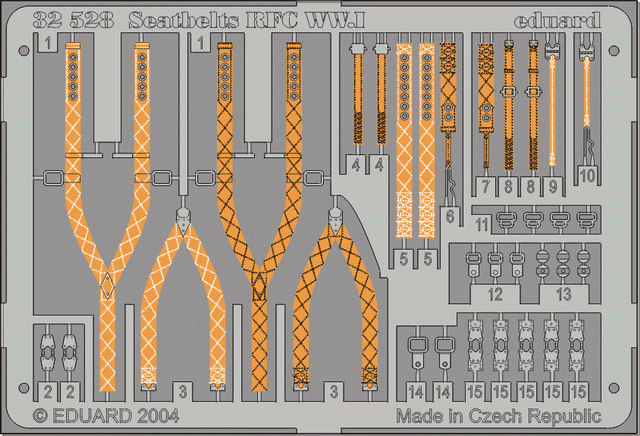 Ceintures de sécurité Eduard 32528 RFC Première Guerre mondiale 1/32