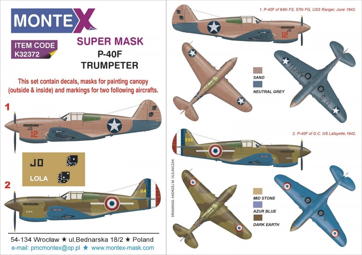 Montex K32372 P-40F 1/32 