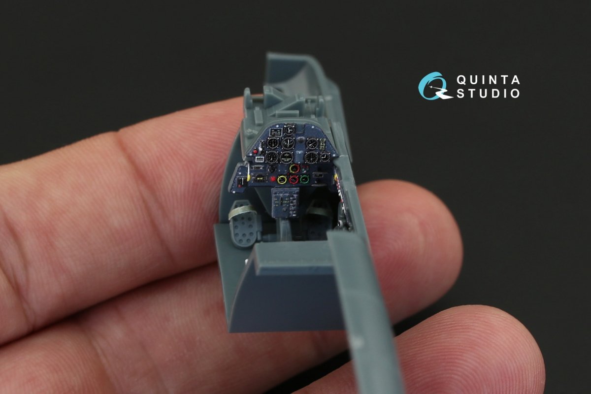 Intérieur imprimé en 3D et coloré sur papier décalcomanie Quinta Studio QD48087 Bf 109E-4/E-7 (pour kit Eduard) 1/48  – Bild 6