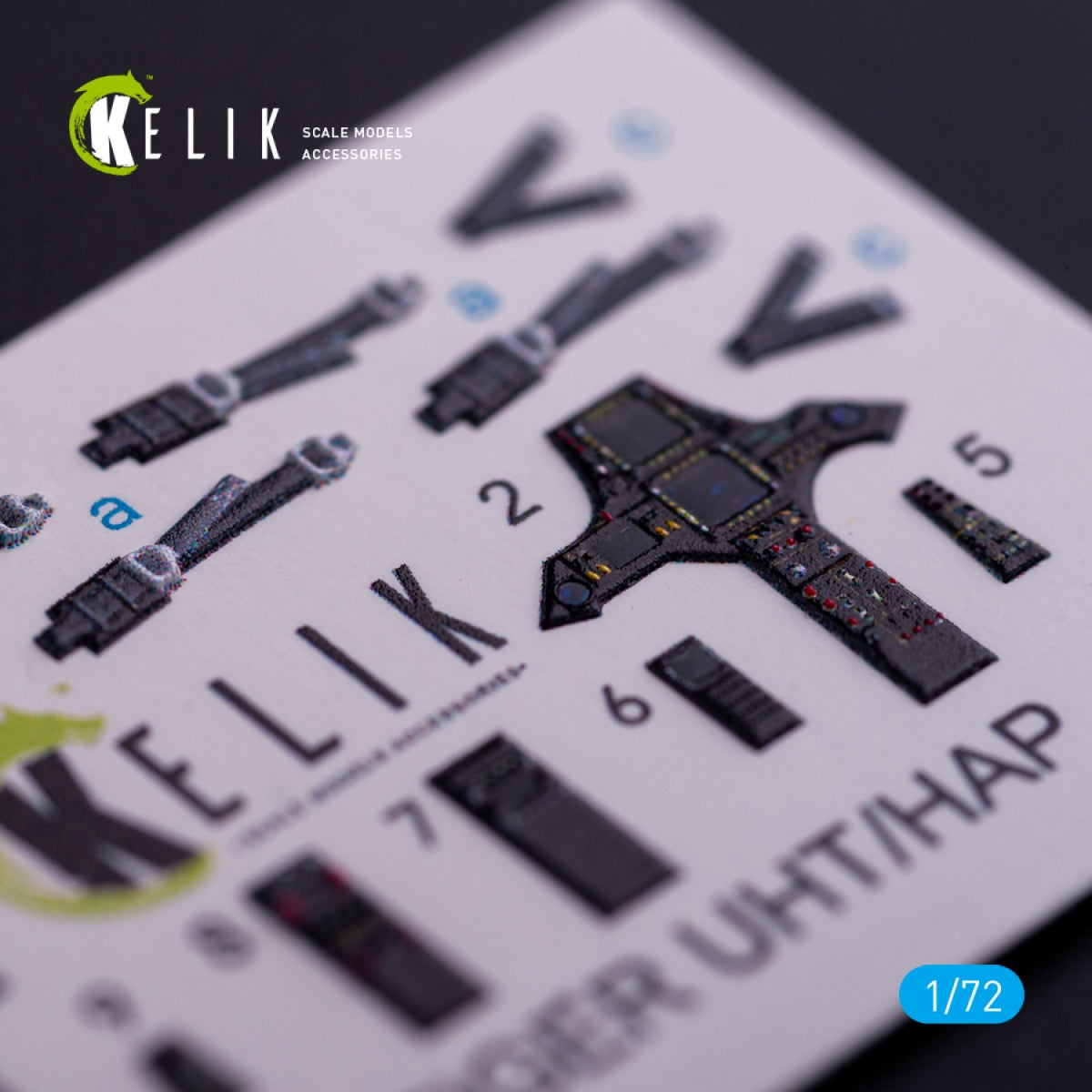 Décalcomanies 3D intérieures KELIK K72089 pour maquette Revell au 1/72 de l&amp;#39;Eurocopter Tiger UHT/HAP – immagine 4