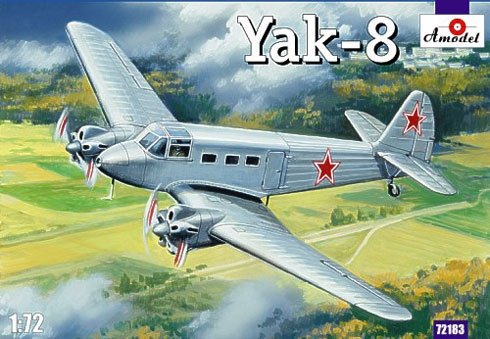 A-Model 72183 Yakovlev Yak-8 Avion de passagers soviétique 1/72