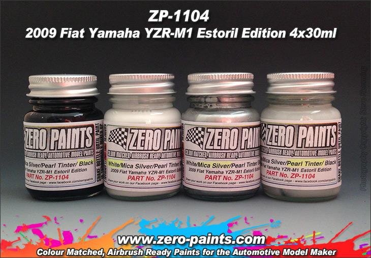 Kit de peinture Zero Paints ZP-1104 Yamaha YZR-M1 2009 Team Fiat Estoril Edition (4 x 30 ml) – imagen 2