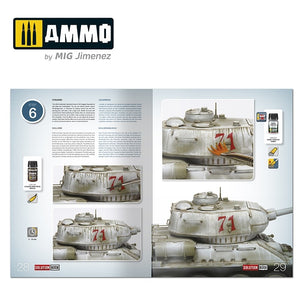 AMMO de Mig Jimenez 6603 SOLUTION BOOK 20 - Comment peindre les véhicules d&amp;#39;hiver soviétiques de la Seconde Guerre mondiale (anglais, espagnol, français, allemand) – immagine 6