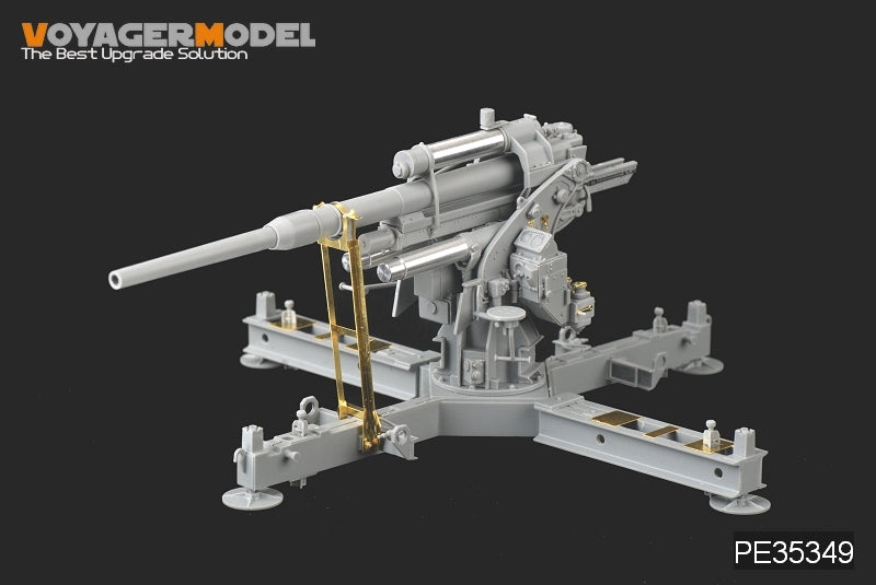 Voyager modèle PE35349 seconde guerre mondiale allemand 88mm FlaK 37 mit Behelfslafette pour DRAGON 6523 1/35  – image 2