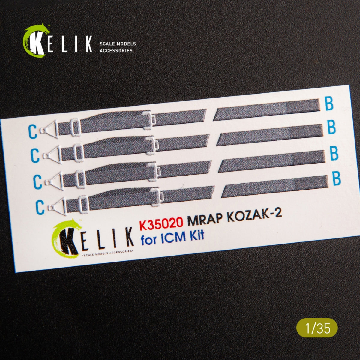 KELIK K35020 KOZAK-2 UKRAINIAN MRAP 3D DÉCALCOMANIES POUR MAQUETTE ICM 1/35 – imagen 3