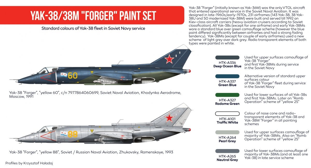 Hataka Hobby HTK-AS111 Yak-38/38M Kit de peinture &amp;quot;Forger&amp;quot; (6x17ml) – Bild 2