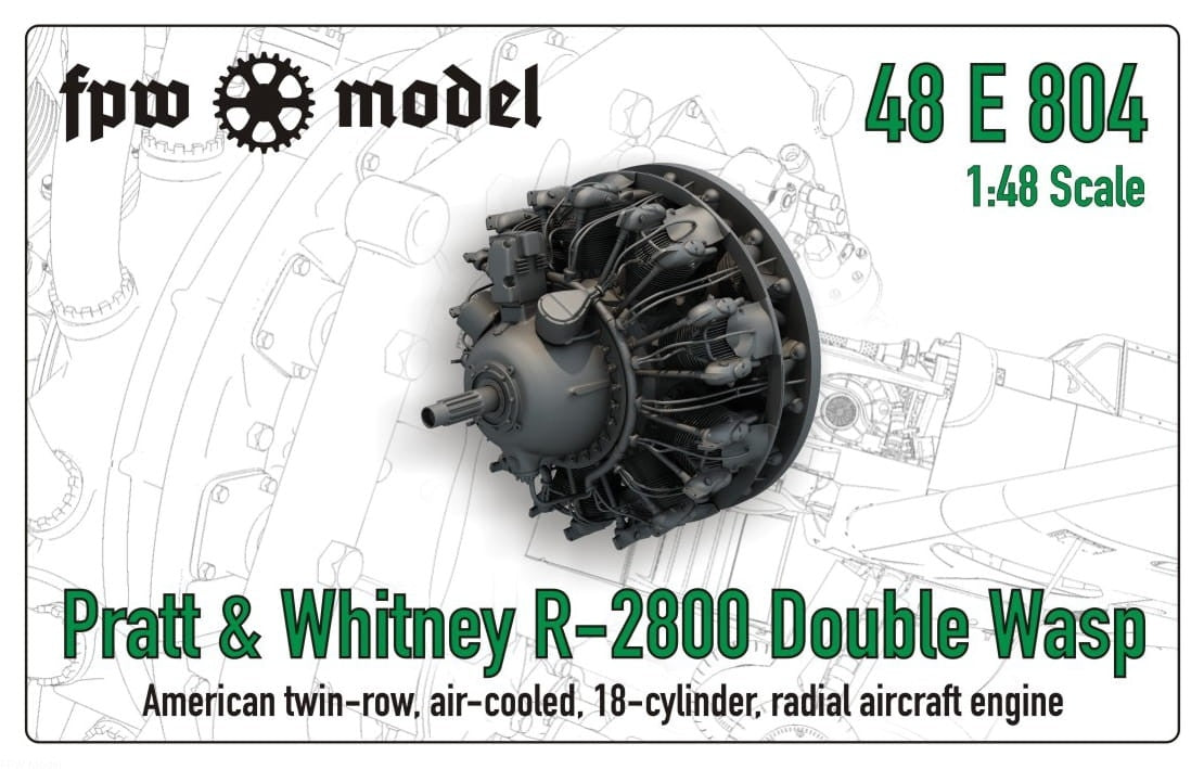 Maquette FPW 48E804 Pratt &amp; Whitney R-2800 Double Wasp (Correct) 1/48 