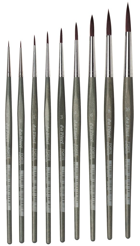 Brosse ronde synthétique da Vinci 363/2 FORTE, taille 2 – image 2