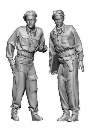 Glowel Miniatures 35024 Équipage de char britannique, Europe du Nord-Ouest, échelle 1/35