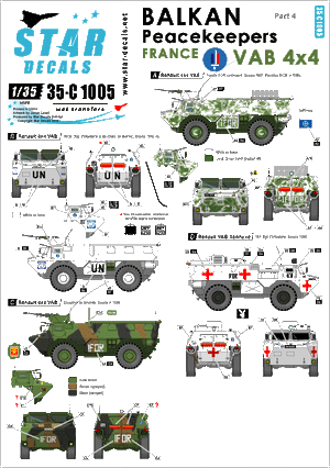 Star Decals 35-C1005 Casques bleus des Balkans n° 4. France 1/35