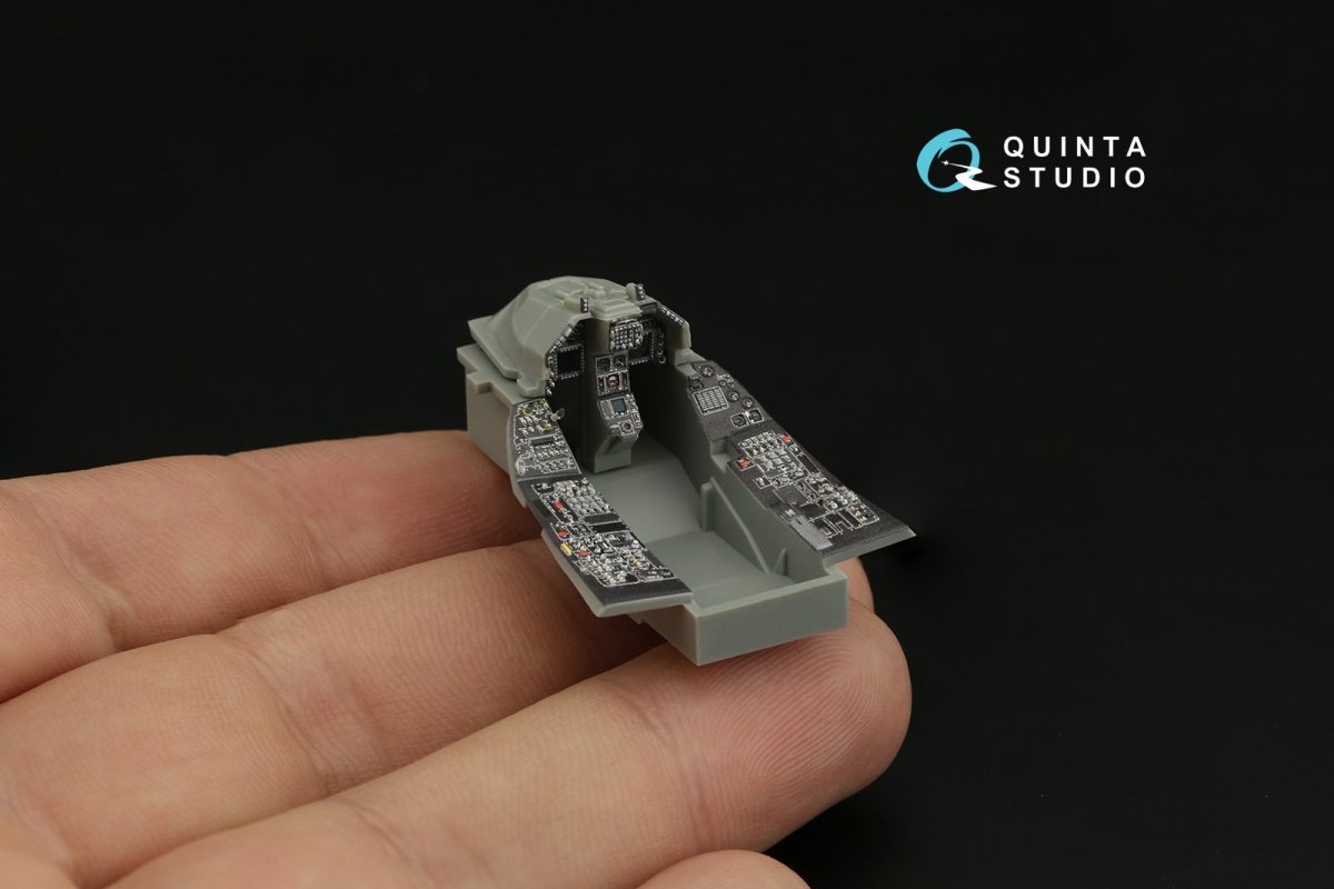 Intérieur imprimé en 3D et coloré sur papier décalcomanie Quinta Studio QDS-48388 F-16A MLU (Kinetic) (Petite version) 1/48 – immagine 8