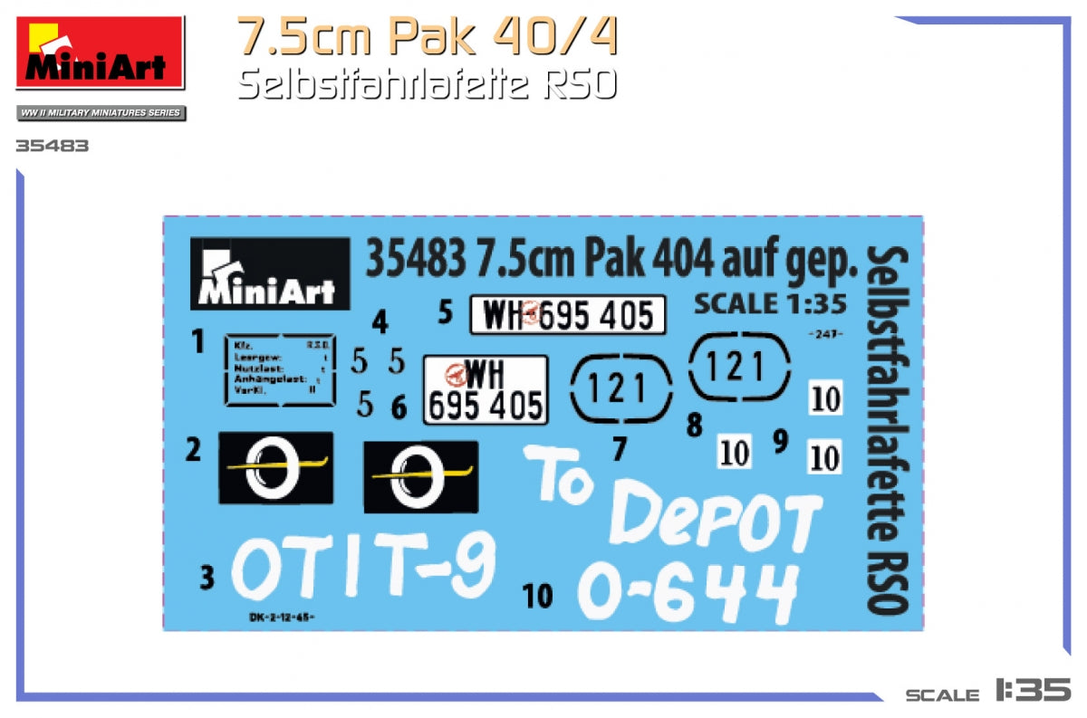 MiniArt 35483 7,5 cm paquet 40/4. Selbstfahrlafette RSO 1/35  – image 2