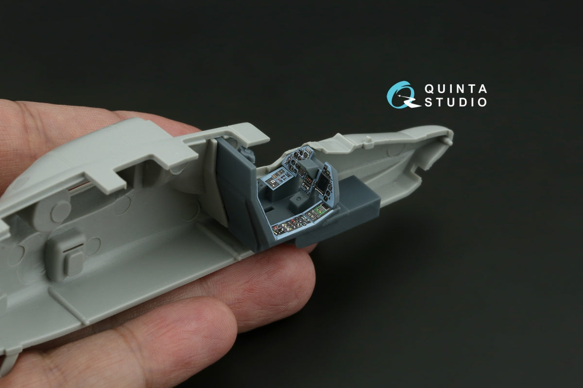 Quinta Studio QD+72251 Ka-50 (blue-grey panels) 3D-Printed &amp; coloured Interior on decal paper (HobbyBoss/ARK) (with 3D-printed resin parts) 1/72