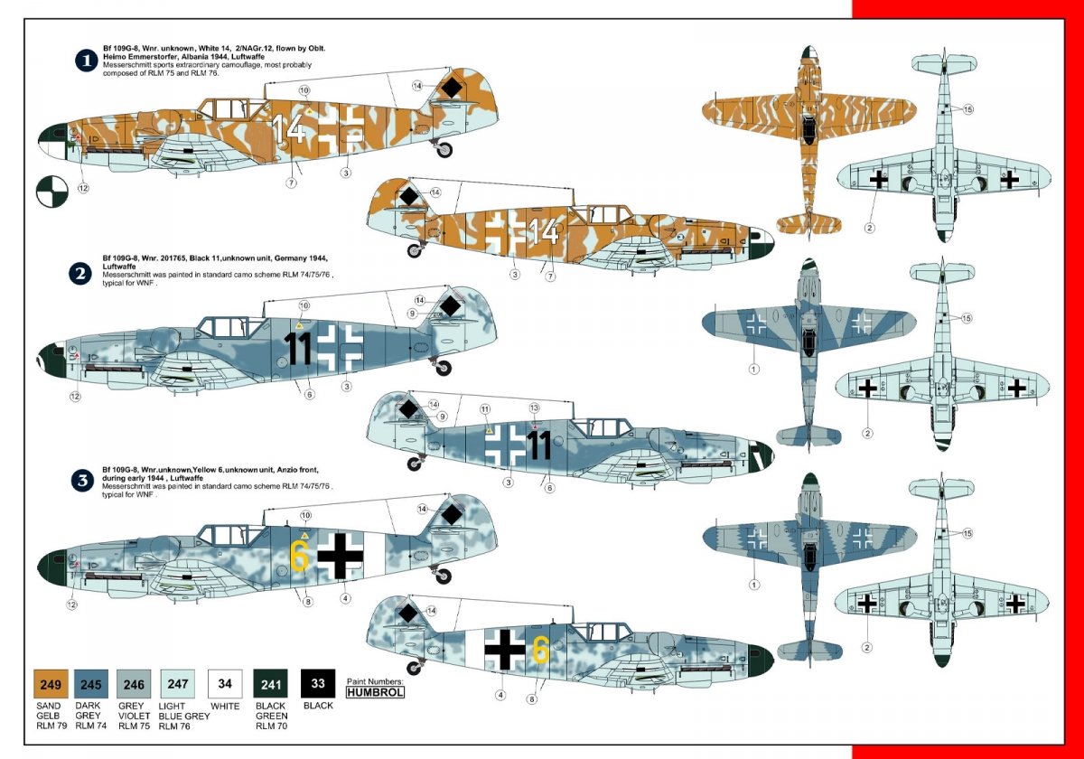 Maquette AZ7447 Messerschmitt Bf-109G-8 Recon (1/72) – Bild 2