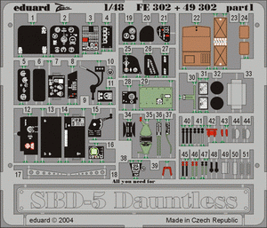 Eduard FE302 SBD-5 MINIATURES PRÉCISES 1/48