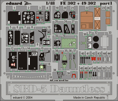 Eduard FE302 SBD-5 MINIATURES PRÉCISES 1/48