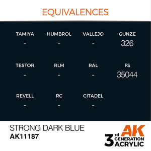 AK Interactive AK11187 STRONG DARK BLUE – STANDARD 17ml – zdjęcie 2