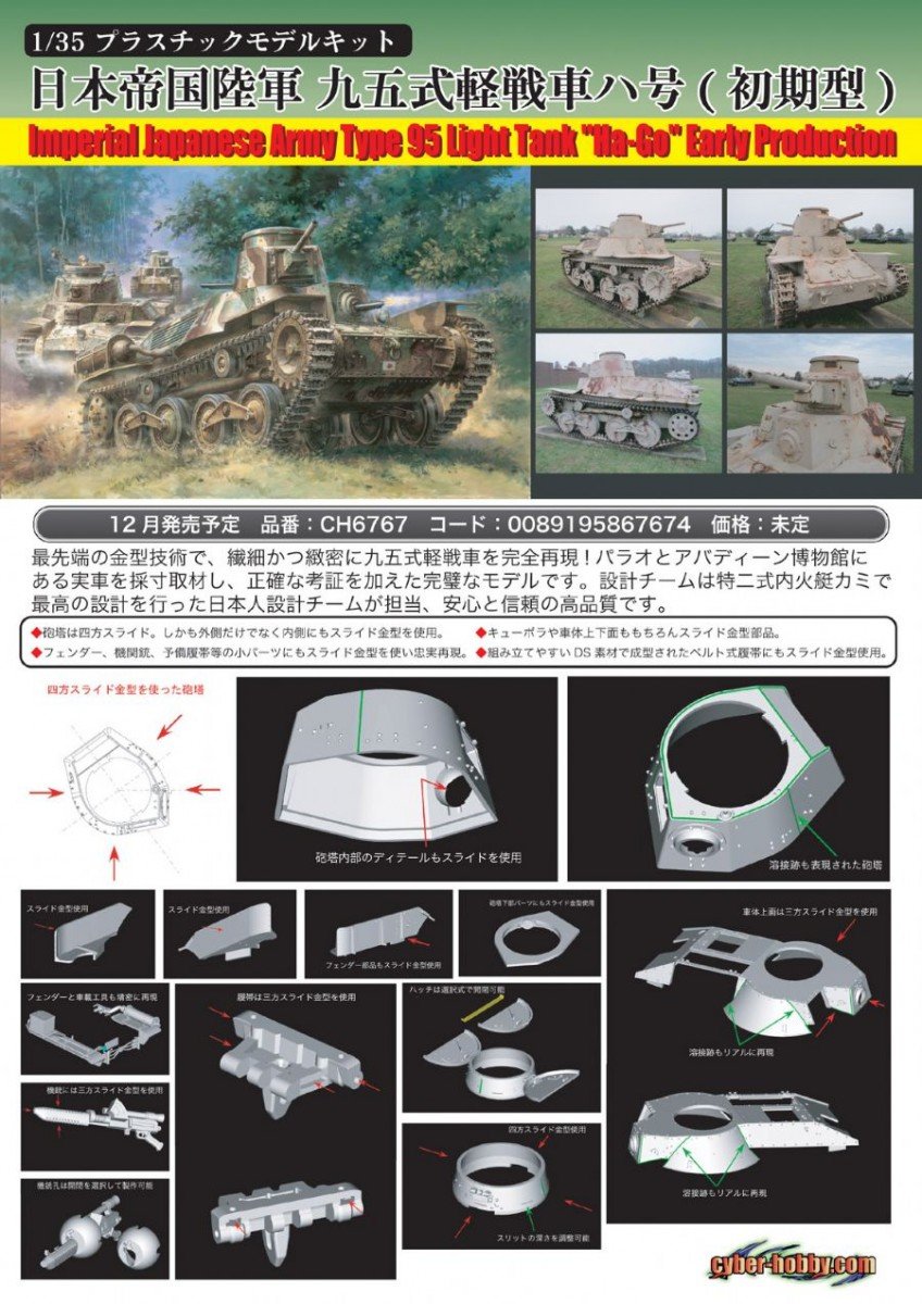Dragon 6767 Char léger Type 95 de l&amp;#39;armée impériale japonaise « Ha-Go » Première production (1/35) – Bild 2