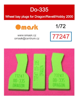 Omask 77247 Bouchons de puits de train d&amp;#39;atterrissage Do-335 Pfeil (pour Dragon/Revell/Hobby 2000) 1/72