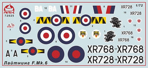 Ark Models 72025 BAC Lightning F.6 Chasseur intercepteur britannique (1/72) – image 2