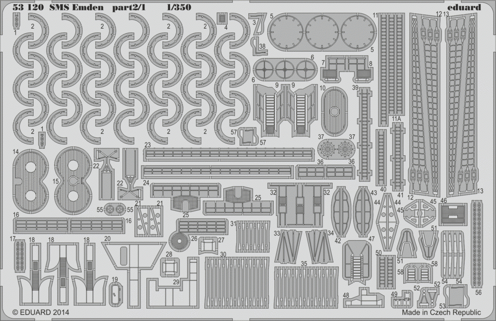 Eduard 53120 SMS Emden partie 2 REVELL 1/350 – immagine 2