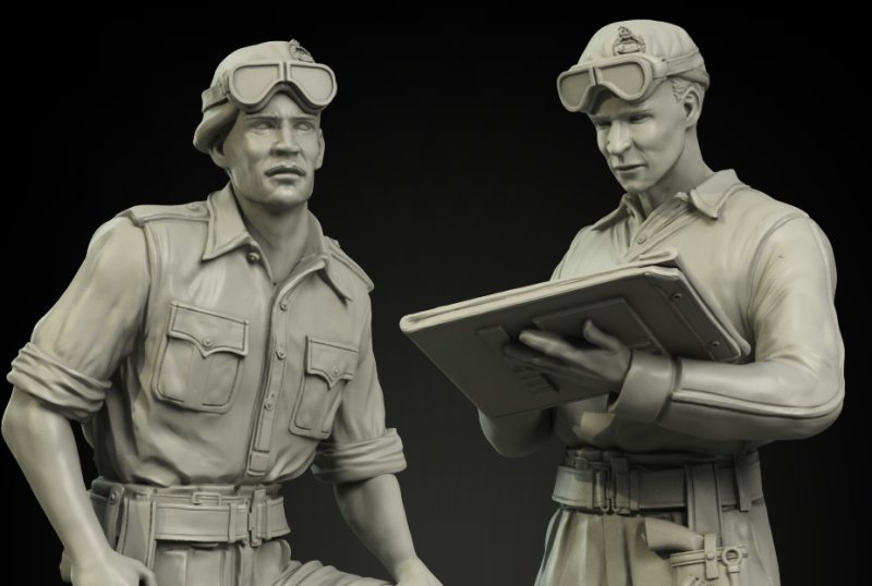 Panzer Art FI35-026 Officiers britanniques du RAC en Afrique du Nord, set 1/35 – image 2