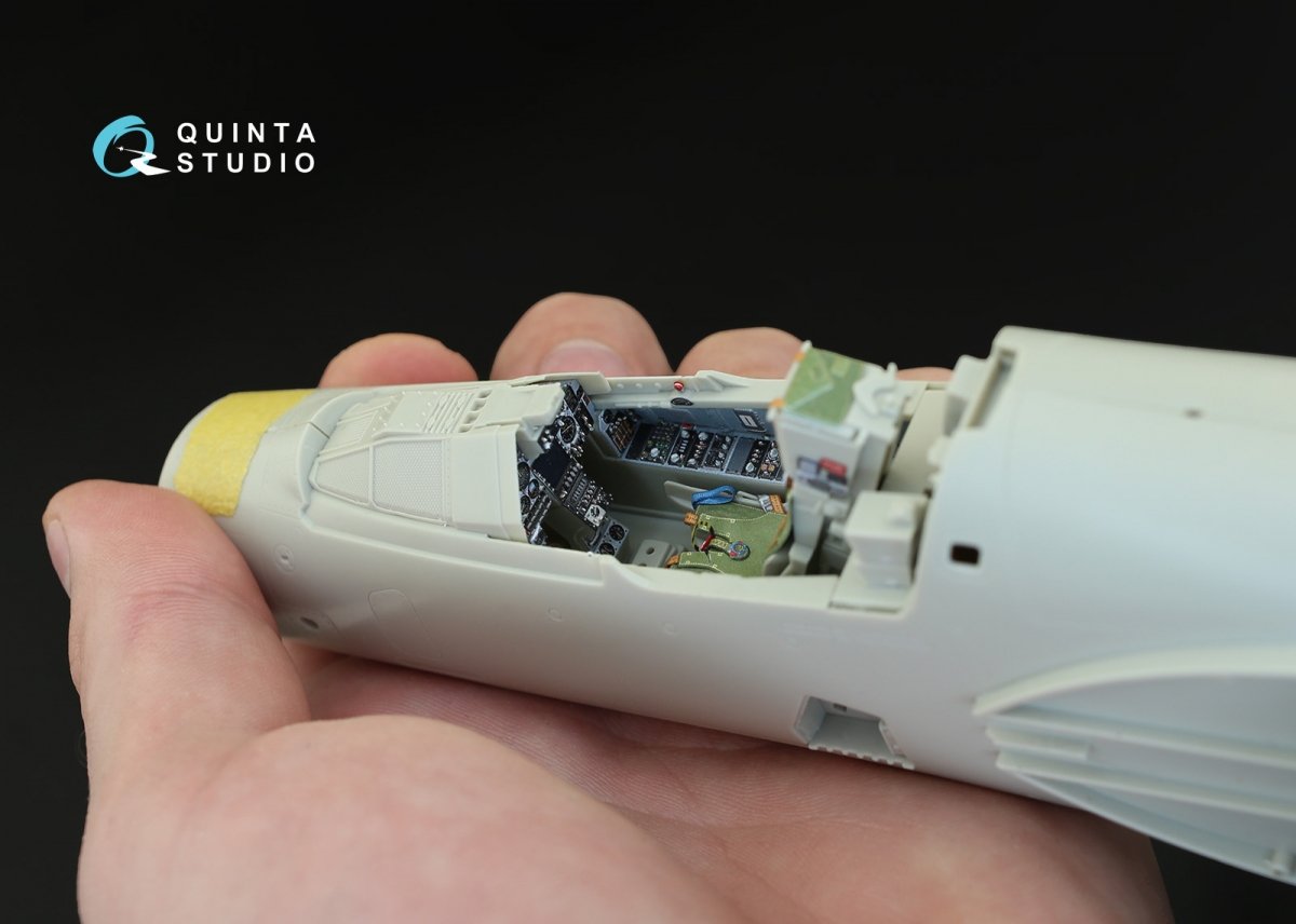 Intérieur imprimé en 3D et coloré sur papier décalcomanie Quinta Studio QD32009 Mirage 2000C (pour maquette Kitty Hawk) 1/32 – Bild 10