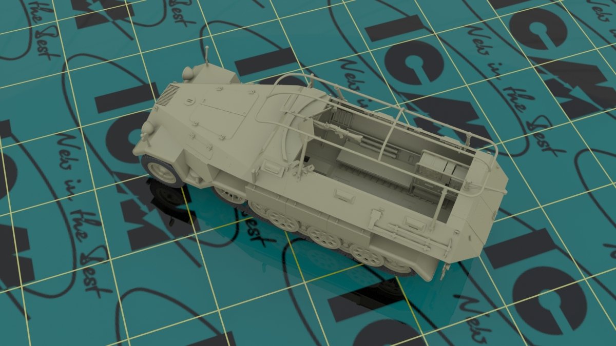 ICM 35102 Sd.Kfz.251/6 Ausf.A, Véhicule de commandement blindé allemand de la Seconde Guerre mondiale (1/35) – immagine 3