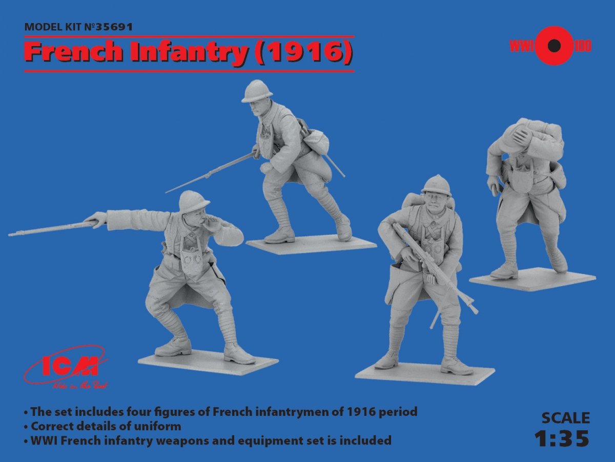 ICM 35691 Infanterie française (1916) (4 figurines) 