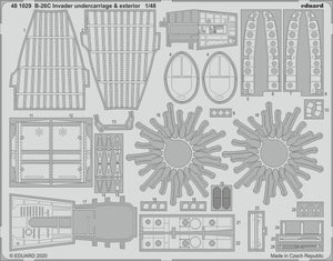 Eduard 481029 B-26C Invader train d&amp;#39;atterrissage et extérieur 1/48 ICM