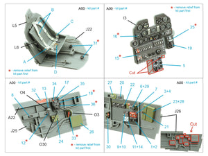 Quinta Studio QD32217 P-40N (première génération) Intérieur coloré imprimé en 3D sur papier décalcomanie (Hasegawa/Eduard) 1/32 – image 2