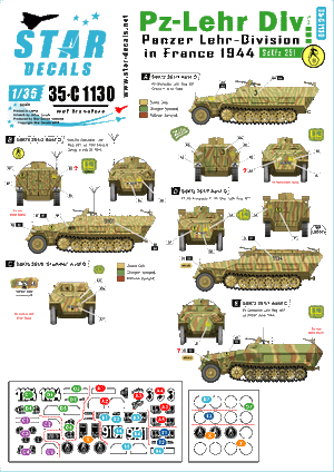 Star Decals 35-C1130 Panzer-Lehr Division n° 3 1/35