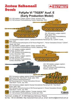 Techmod 72805 - Pz.Kpfw.VI Tiger Ausf.E (Modèle de production précoce) (1/72) – immagine 2