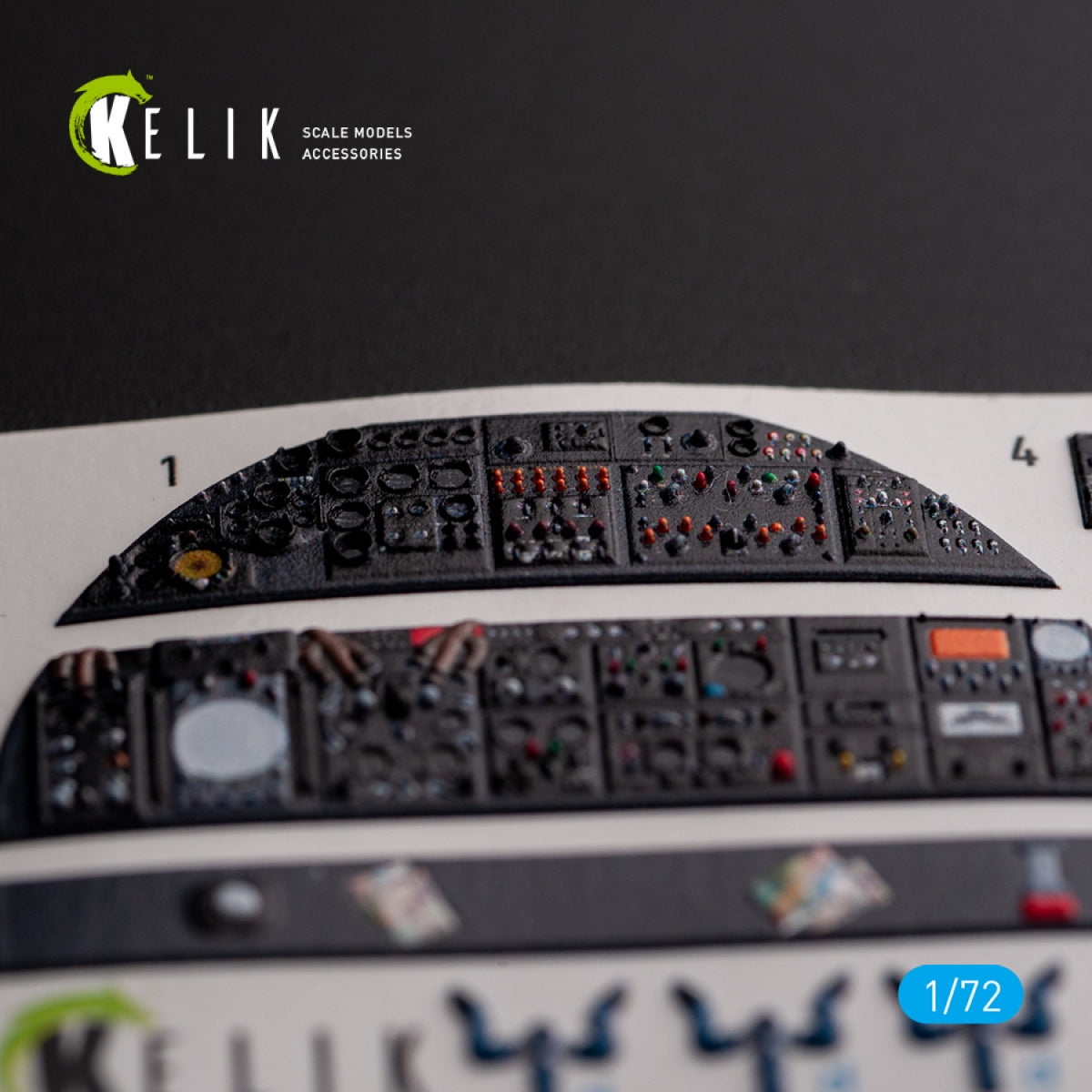 KELIK K72136 AVRO VULCAN B.2 Cockpit arrière - décalcomanies 3D intérieures pour maquette Airfix au 1/72 – image 2