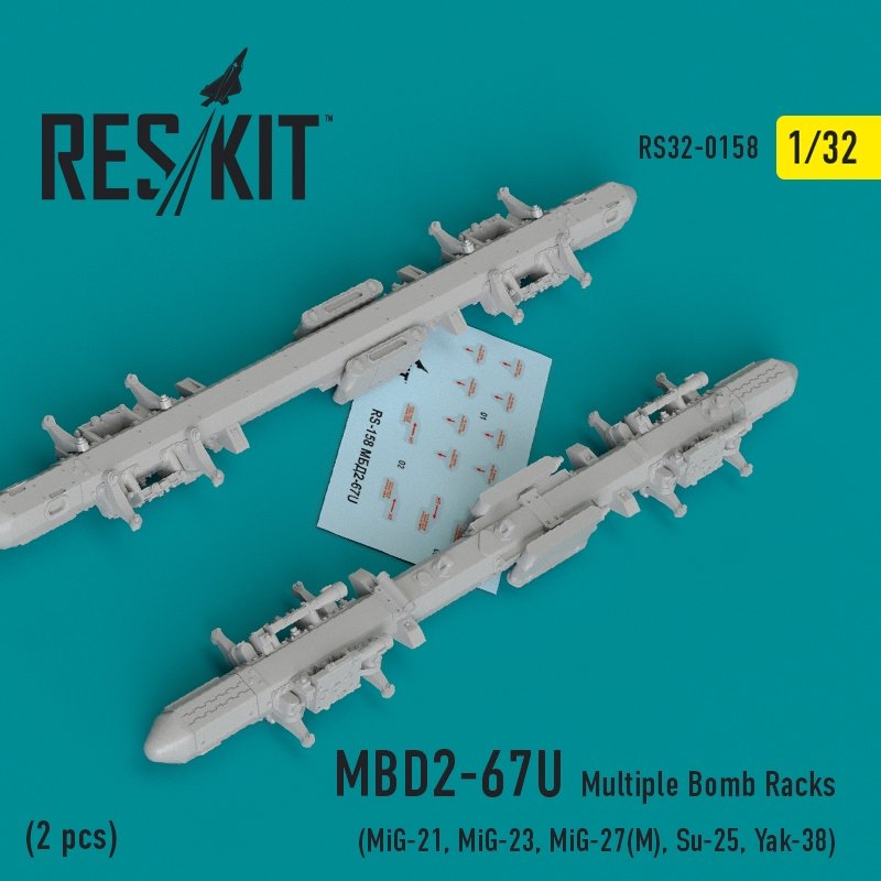 RESKIT RS32-0158 MBD2-67U Supports de bombes multiples (2 pièces) 1/32