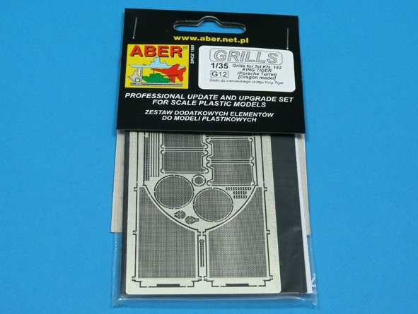 Aber 35G12 Grilles pour char allemand Sd.Kfz. 182 King Tiger (Tourelle Porsche) (1/35) – Bild 4