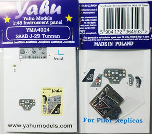 Yahu YMA4924 SAAB J-29 Tunnan (répliques de pilotes) 1/48