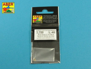 Aber 1/700L-40 Ensemble de 16 canons Flak 42 de 3,7 cm pour navires de guerre allemands 1/700 – image 4