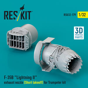 RESKIT RSU32-0179 Tuyère d&amp;#39;échappement F-35B « Lightning II » (décollage court) pour maquette Trumpeter (impression 3D) 1/32
