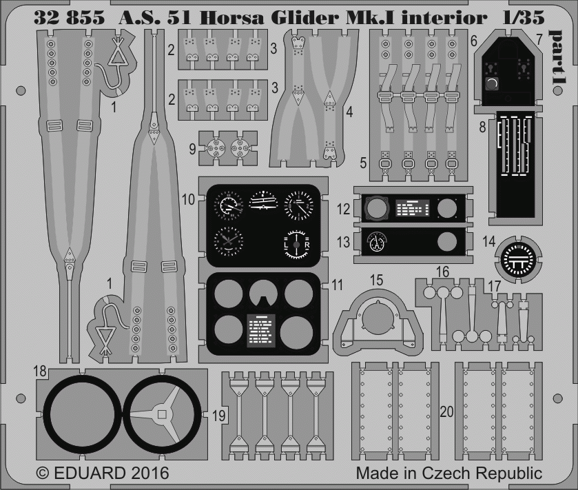 Eduard 32855 AS 51 Horsa Glider Mk. et intérieur 1/35 BRONCO – immagine 2
