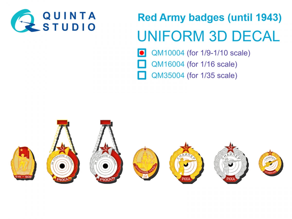 Quinta Studio QM10004 Insignes de l&amp;#39;Armée rouge (jusqu&amp;#39;en 1943) 1/10