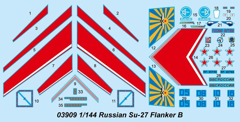 Trumpeter 03909 Su-27 Flanker B russe au 1/144  – immagine 3